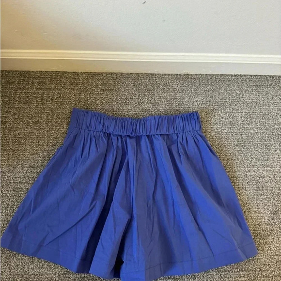 Blue Pleated Shorts - Picture 2 of 2